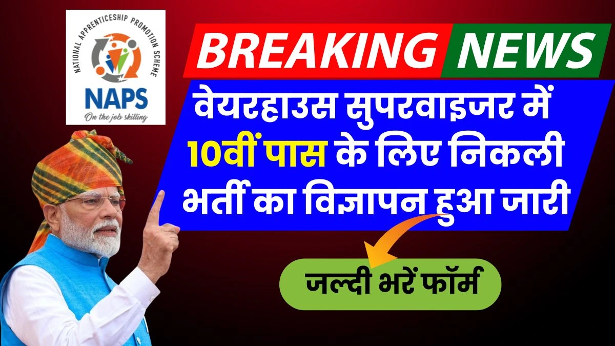 Warehouse Supervisor Vacancy: वेयरहाउस सुपरवाइजर में 10वीं पास के लिए निकली भर्ती का विज्ञापन हुआ जारी, जल्दी भरें फॉर्म